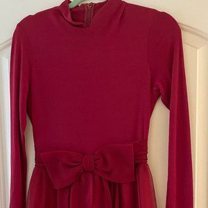 Vintage Joseph Magnin Red Bow Dress